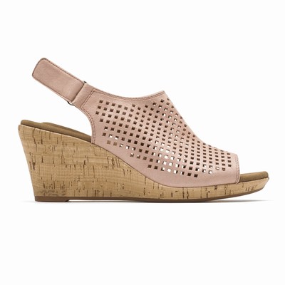 Rockport Briah Perf Sling Wedges Damen Rosa XZG-019547